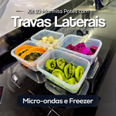 Kit 10 Marmitas Potes com Travas Laterais - Micro-ondas e Freezer