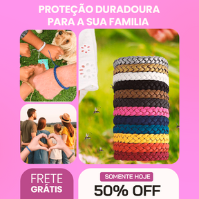 Kit 12 Pulseiras Repelentes - Proteção natural por até 300 horas