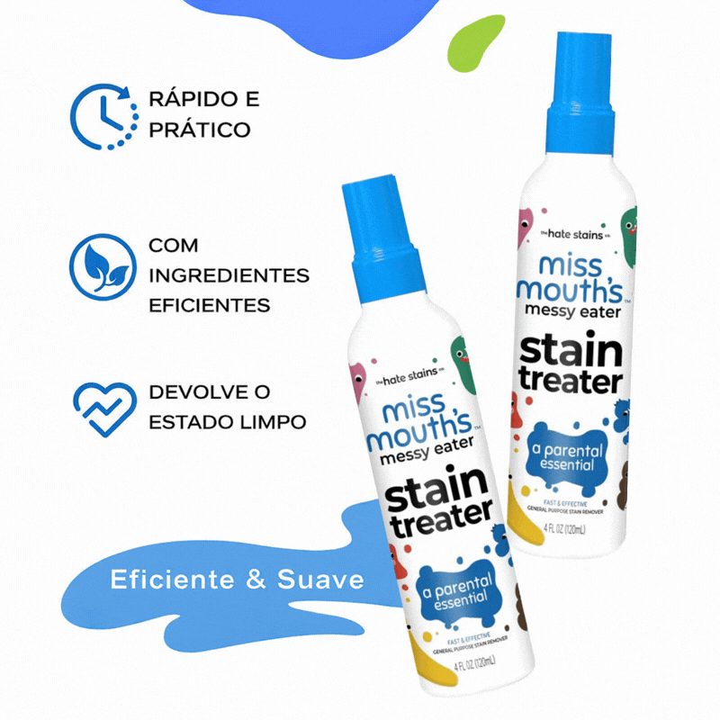 Removedor de Manchas Miss Mouth's - Para Roupas, Móveis, Tapetes e muito mais