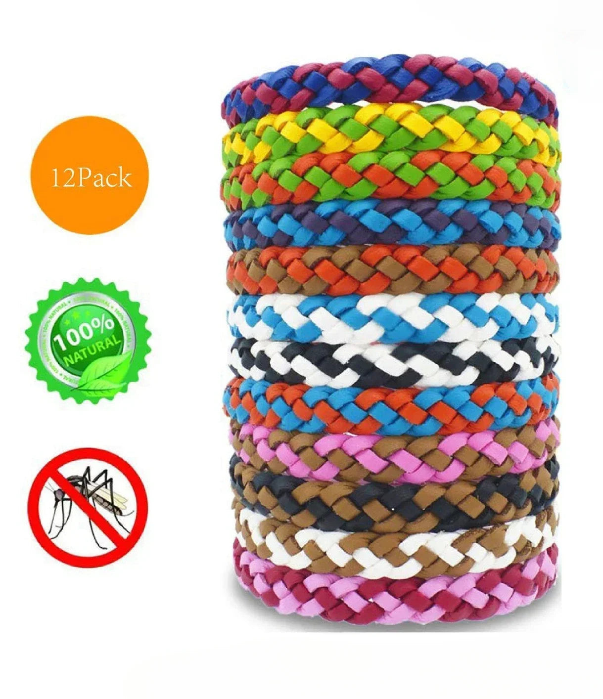 Kit 12 Pulseiras Repelentes - Proteção natural por até 300 horas