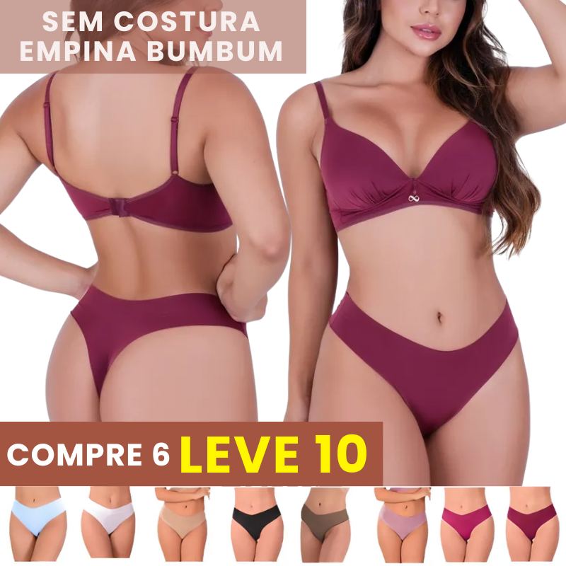 Compre 6 Leve 10 Calcinhas Sem Costura Empina Bumbum