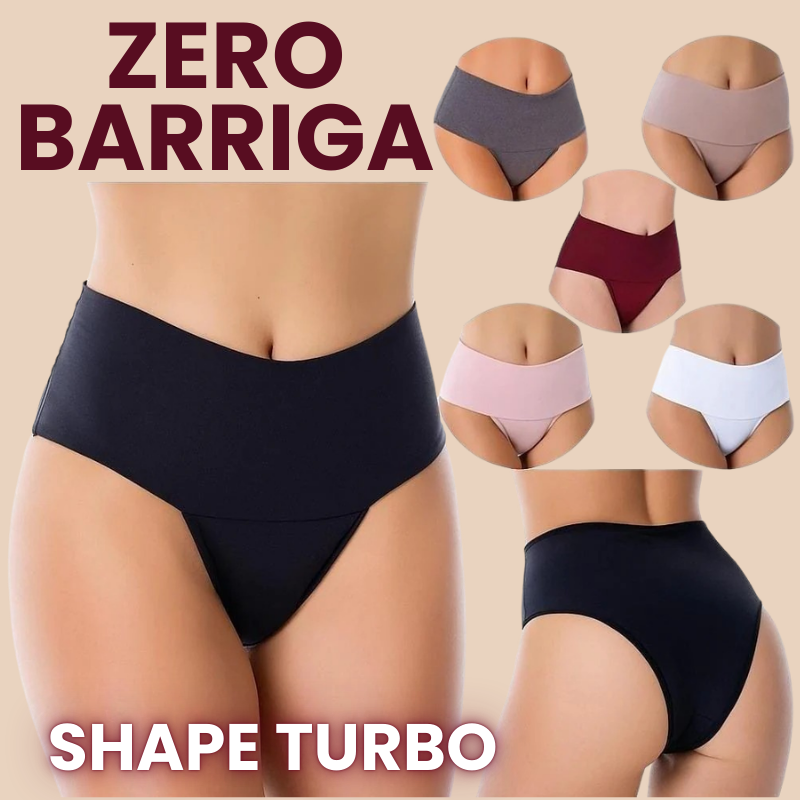 Kit 5 Calcinhas Shape Turbo e Zero Barriga Não Marca e Não Enrola - FRETE GRÁTIS