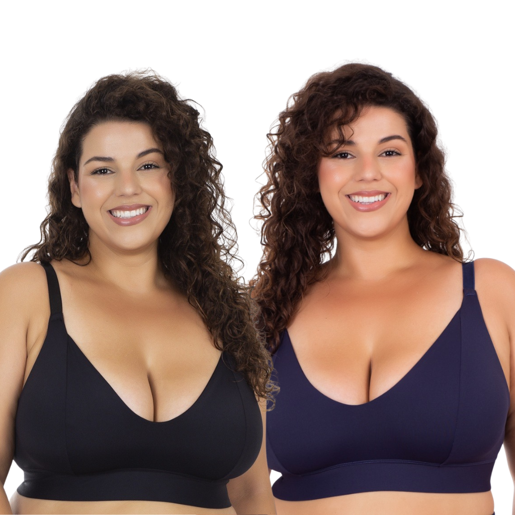 Kit 2 Sutiãs Plus Size Reforçados – Conforto Real Para o Seu Dia a Dia