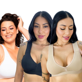 Kit 3 Sutiãs Alça Acolchoada Sem Bojo - M ao Plus Size
