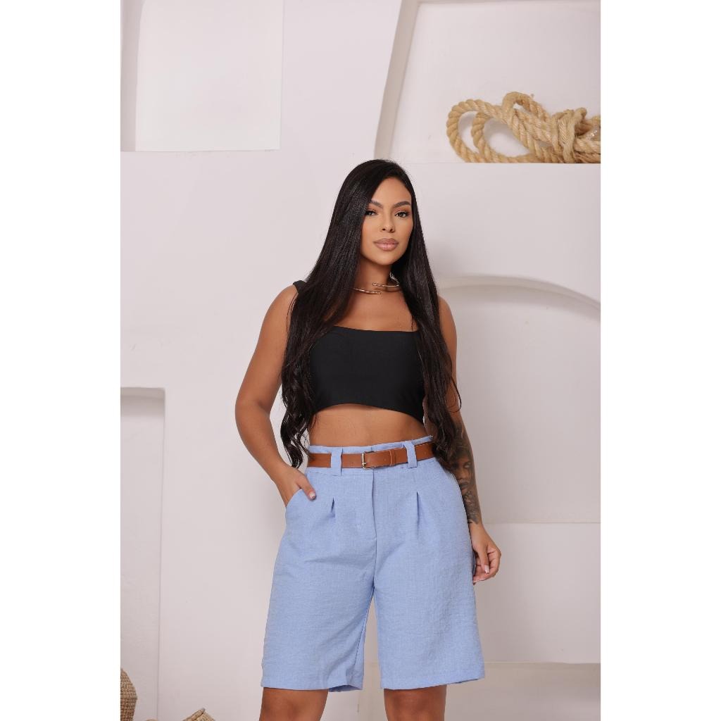 Bermuda Social de Linho – Elegância, Conforto e Caimento Perfeito em Qualquer Corpo