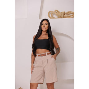 Bermuda Social de Linho – Elegância, Conforto e Caimento Perfeito em Qualquer Corpo