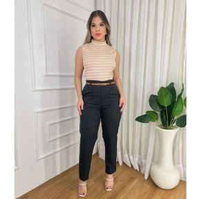Calça Alfaiataria - Cintura Alta, Visual Sofisticado e Moderno