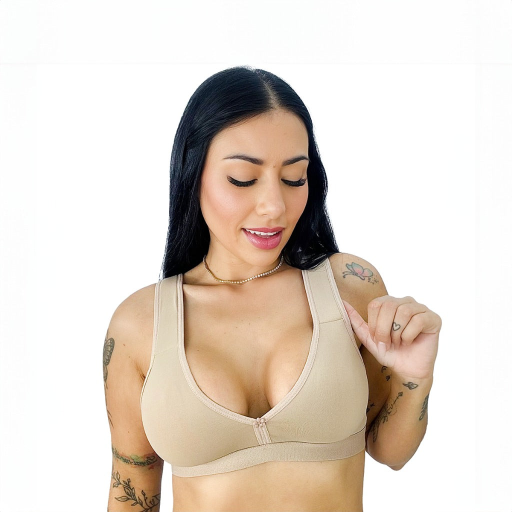 Kit 3 Sutiãs Alça Acolchoada Sem Bojo - M ao Plus Size