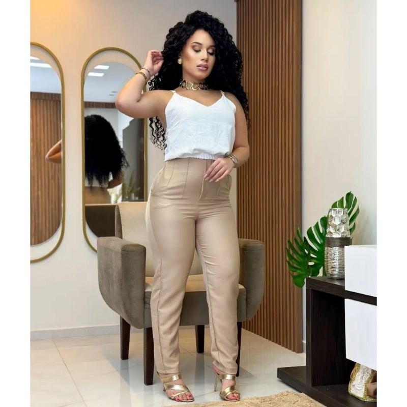 Calça Alfaiataria - Cintura Alta, Visual Sofisticado e Moderno