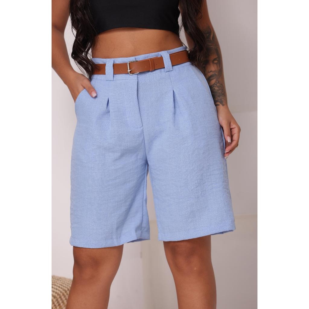 Bermuda Social de Linho – Elegância, Conforto e Caimento Perfeito em Qualquer Corpo