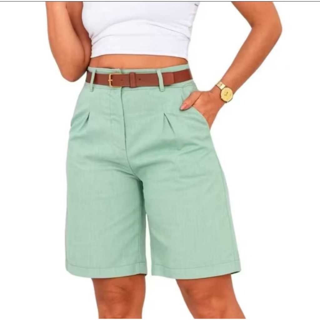 Bermuda Social de Linho – Elegância, Conforto e Caimento Perfeito em Qualquer Corpo