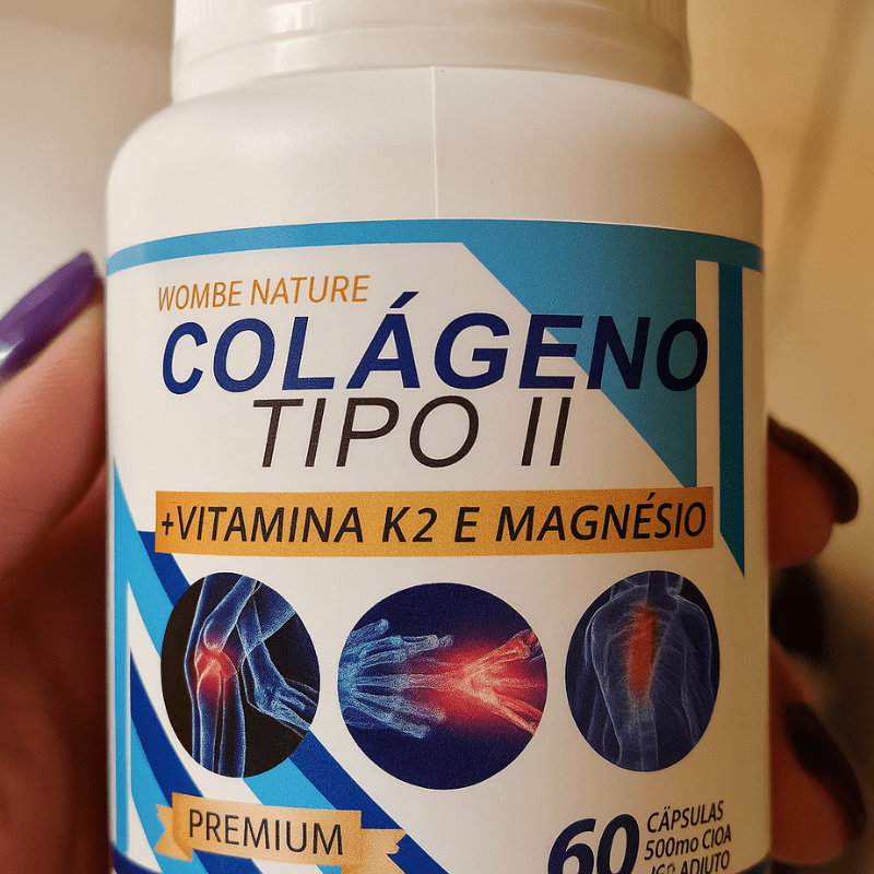 Kit 3 Colágeno tipo 2 - Cálcio, Magnésio, Vitamina D3, Vitamina K2 - 180 Cápsulas