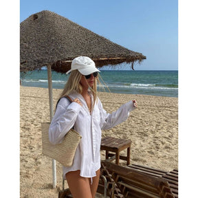 Camisa Feminina Premium de Linho Oversized